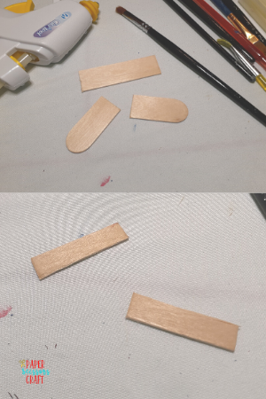 Pieces of popsicle sticks cut into two inch pieces.