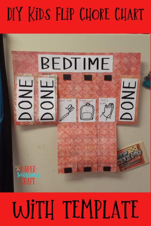 DIY Easy and Cheap Flip Kids Chore Chart and Template