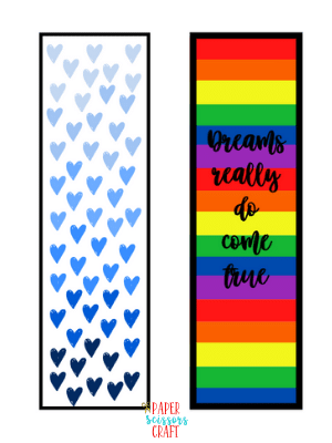 rainbow bookmarks paper scissors craft