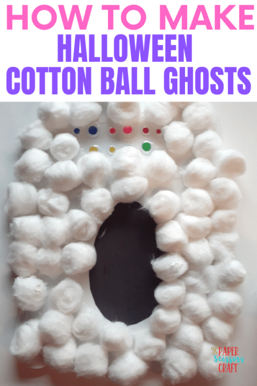 How to Make a Halloween Cotton Ball Ghost for Kids