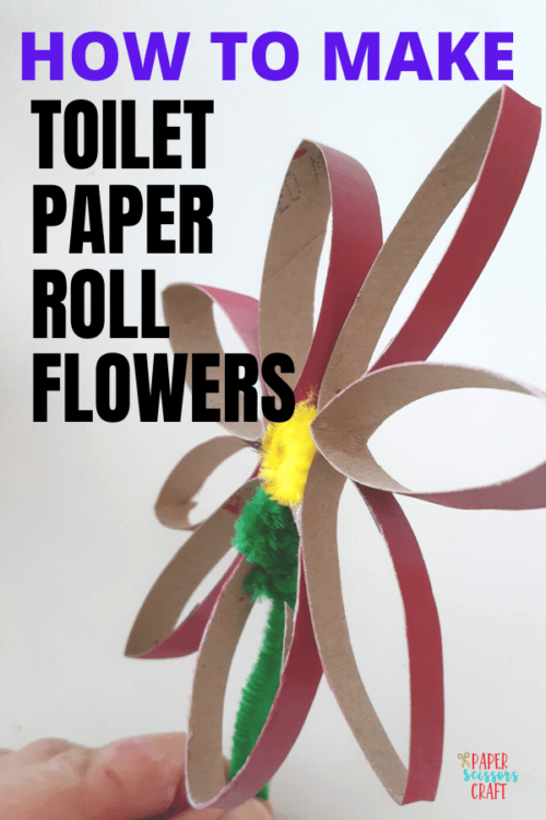 How to Make Bouncy Toilet Paper Roll Flowers Kid Craft