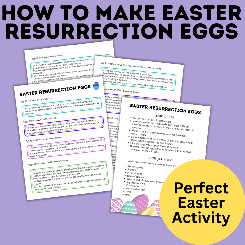 Easy DIY Resurrection Eggs Story Printable PDF