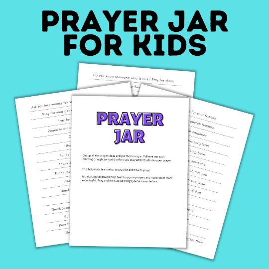 Prayer Jar Printable With Prompts & Prayer Ideas Paper Scissors Craft