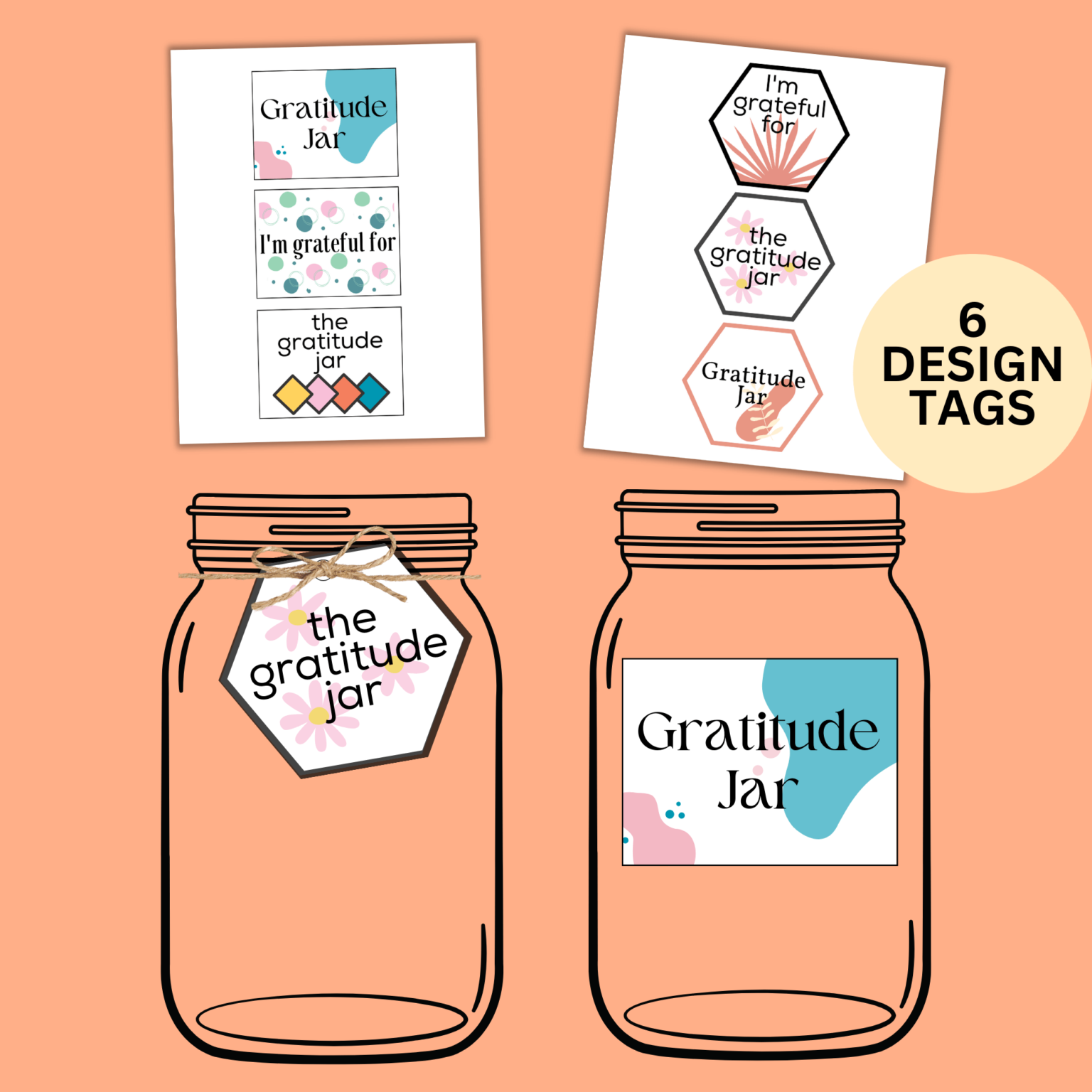 Gratitude Jar Printable Worksheet And Slips Paper Scissors Craft