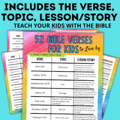 52 Weekly Bible Verses For Kids Printable (Includes Free PDF)