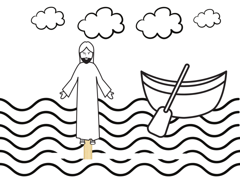 Jesus Walks On Water Craft For Kids (Printable Template)