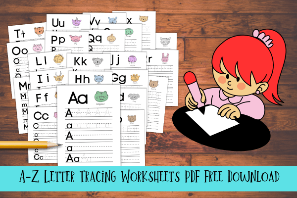 A Z Letter Tracing Worksheets PDF Free Download