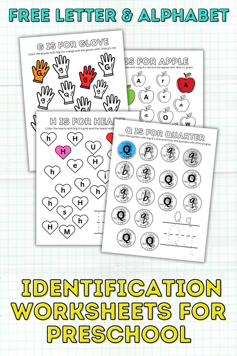 Free Letter And Alphabet Recognition Worksheets For Preschool 