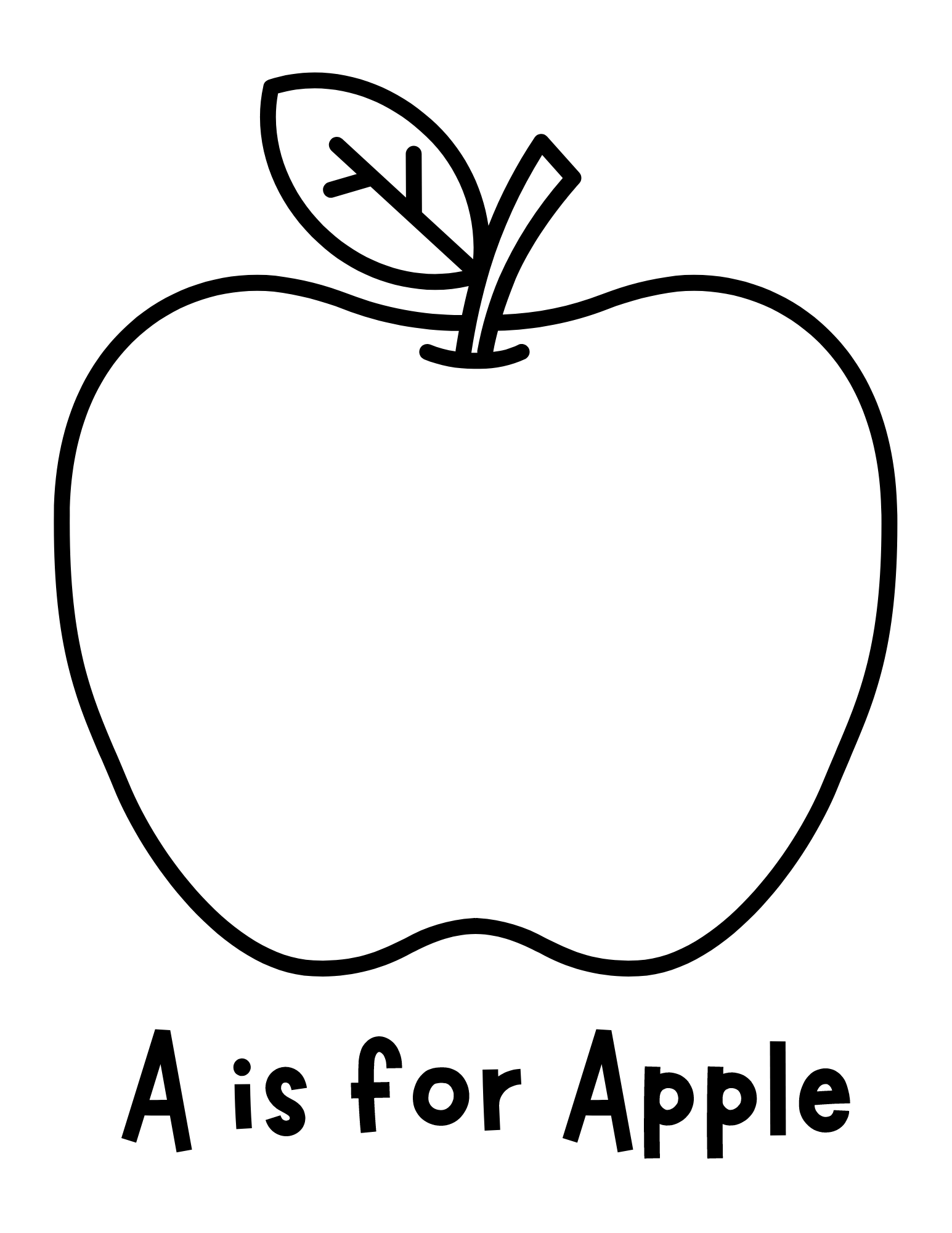 A is for apple printable.