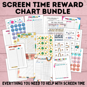 Screen time reward bundle chart mockup images.