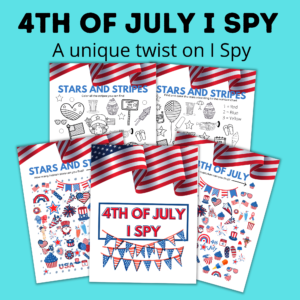 4th of July I spy printable mockup images.