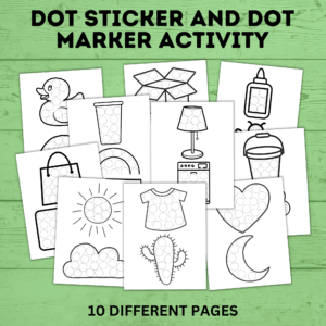 Dot sticker and dot marker activity mockup image.