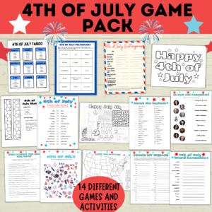 4th of July game pack mockup image.