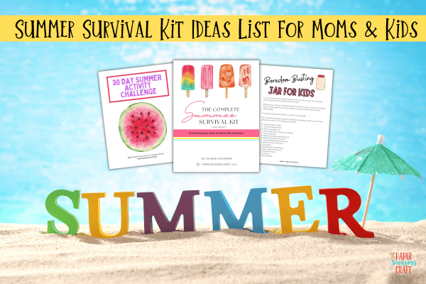 Summer survival kit ideas list for moms and kids featured image.