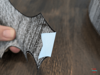 Folded paper bat wing example.