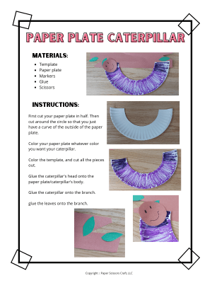 Paper plate caterpillar instructions.