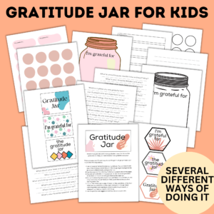 Gratitude jar for kids mockup.