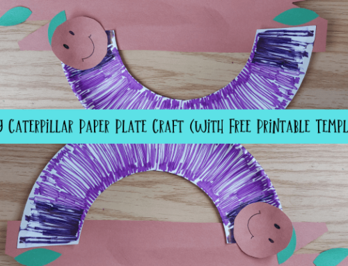 Easy Caterpillar Paper Plate Craft (with Free Printable Template)