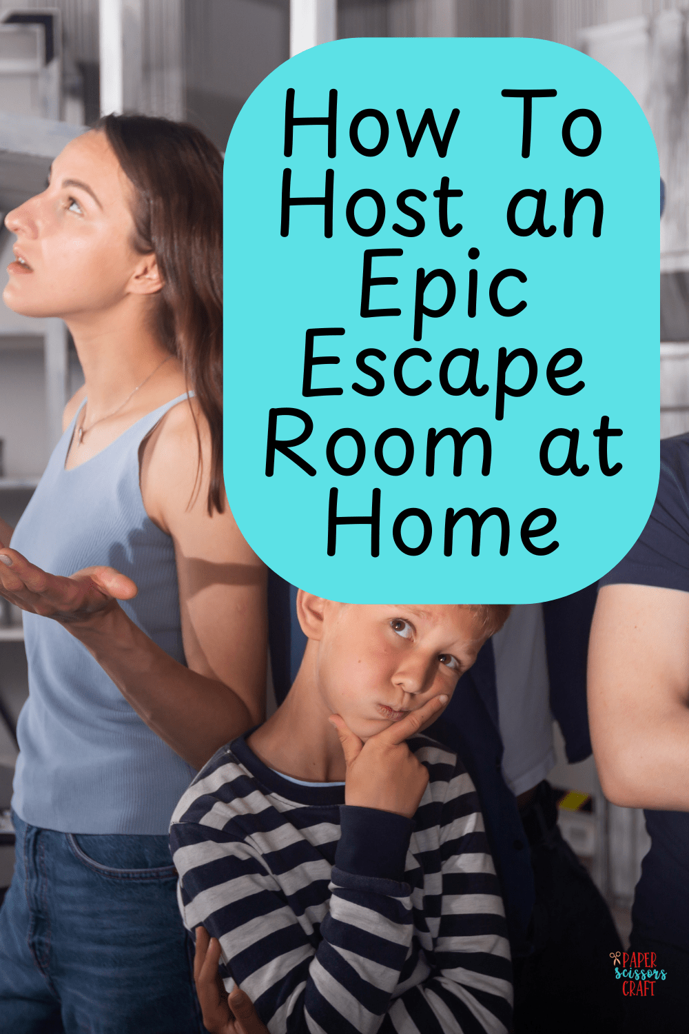 How to host an epic escape room at home Pinterest pin.