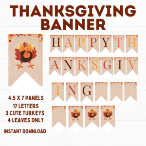 Thanksgiving banner mockup.