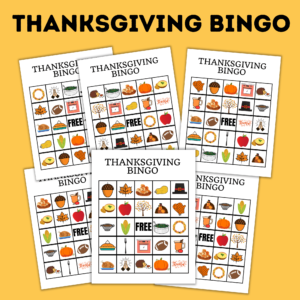 Thanksgiving bingo mockup.