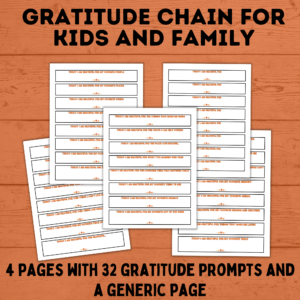 Gratitude chain for kids and family mockup.