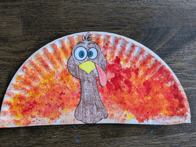 Finished sponge paint turkey example.