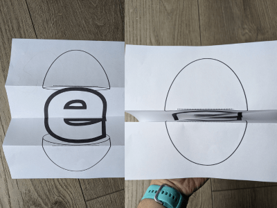 Letter E egg activity.