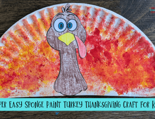 Super Easy Sponge Paint Turkey Thanksgiving Craft for Kids