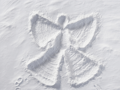 Example of a snow angel.