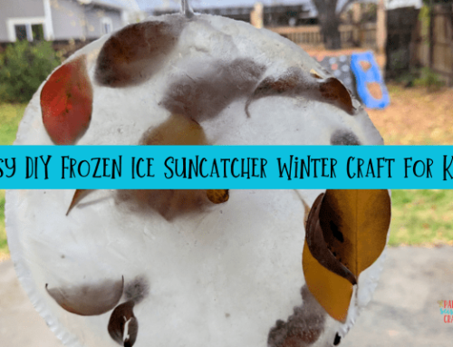 Easy DIY Frozen Ice Suncatcher Winter Craft for Kids