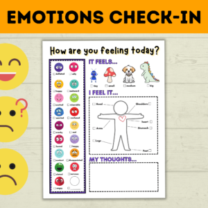 Emotions check-in mockup.