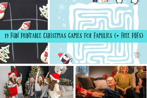 Printable Christmas games for families.