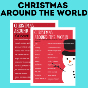 Christmas around the world mockup.