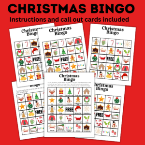 Christmas Bingo mockup.