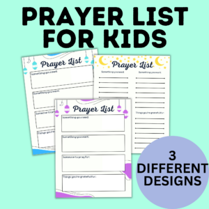 Prayer list for kids mockup.