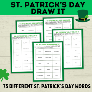 St. Patrick's Day draw it mockup.