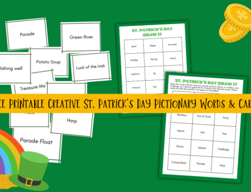 Free Printable Creative St. Patrick’s Day Pictionary Words & Cards