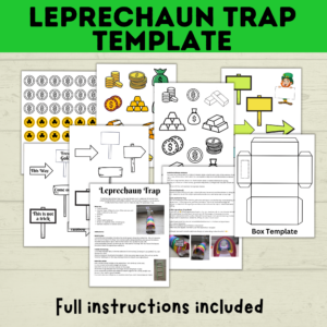 Leprechaun trap template mockup.